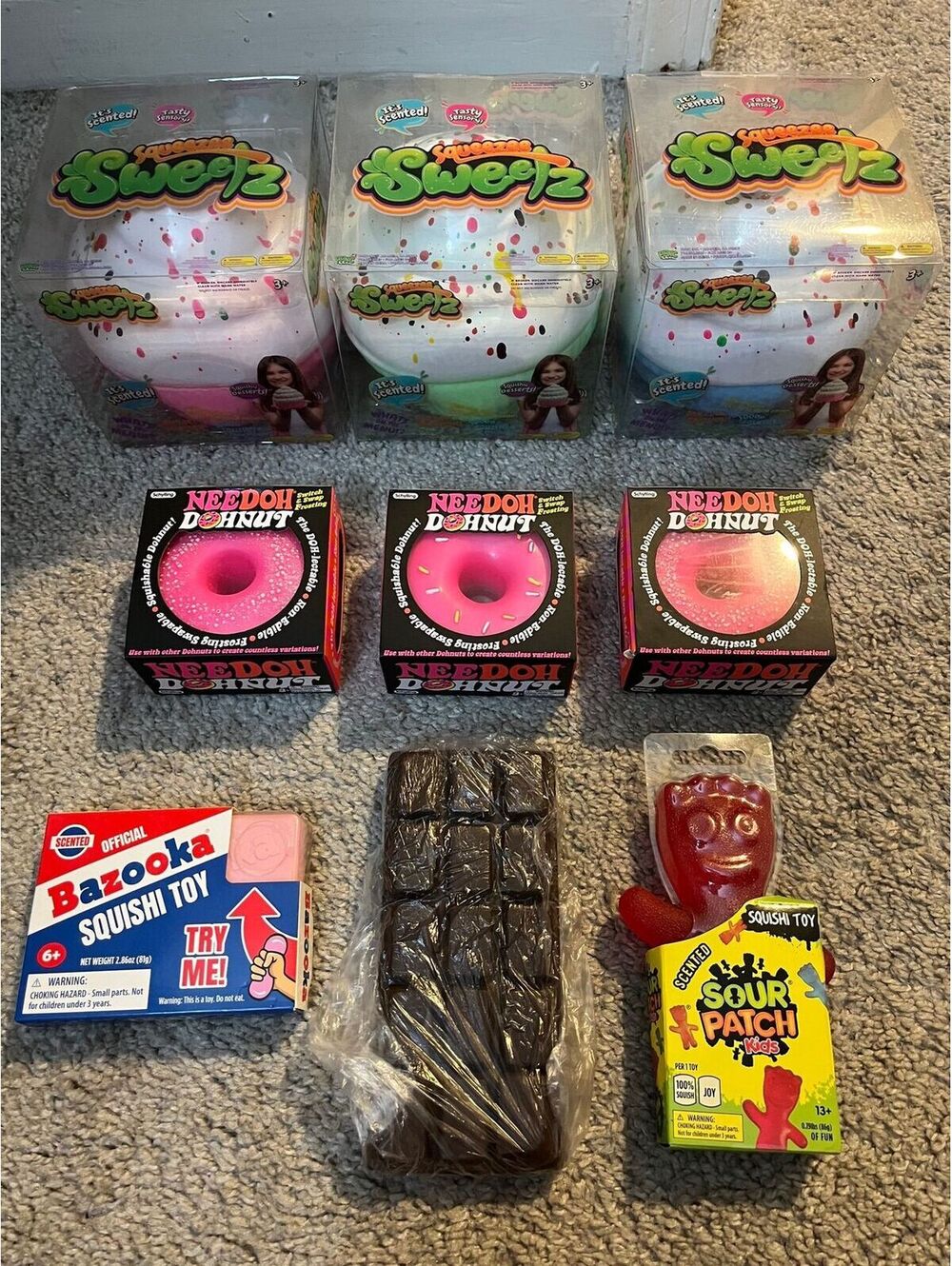 3 Piece Scented Squishy Bundle Pick Your Own Cupcake NeeDoh Candy Squishy